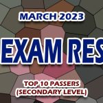 LET Exam Result March 2023 - TOP 10 PASSERS (Secondary)