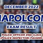 NAPOLCOM Exam Result December 2022 - 2ND CLASS (Police Inspector) Passers