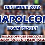 NAPOLCOM Exam Result December 2022 - 3RD CLASS (Senior Police Officer) Passers