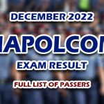 NAPOLCOM Exam Result December 2022 - FULL LIST