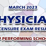 Physician Licensure Exam Result March 2023 - TOP PERFORMING SCHOOLS