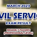 Civil Service Exam Result March 2023 Region 7 Passers (Professional)
