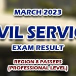 Civil Service Exam Result March 2023 Region 8 Passers (Professional)