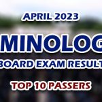 Criminologist Board Exam Result April 2023 - TOP 10 PASSERS