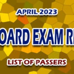 ECE Board Exam Result April 2023 - LIST OF PASSERS