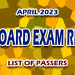 ECT Board Exam Result April 2023 - LIST OF PASSERS