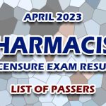 Pharmacist Licensure Exam Result April 2023 - LIST OF PASSERS