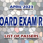 REE Board Exam Result April 2023 - LIST OF PASSERS