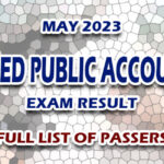 Certified Public Accountant Exam Result May 2023 - FULL LIST