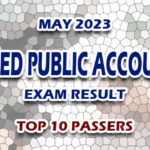 Certified Public Accountant Exam Result May 2023 - TOP 10 PASSERS