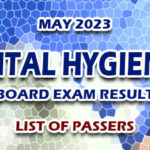 Dental Hygienist Board Exam Result May 2023 - LIST OF PASSERS