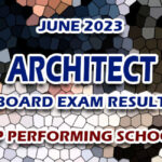 Architect Board Exam Result June 2023 - TOP PERFORMING SCHOOLS
