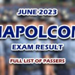 NAPOLCOM Exam Result June 2023 - FULL LIST