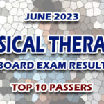 Physical Therapist Board Exam Result June 2023 - TOP 10 PASSERS