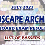 Landscape Architect Board Exam Result July 2023 - LIST OF PASSERS