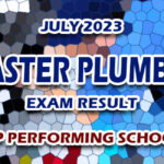 Master Plumber Exam Result July 2023 - TOP PERFORMING SCHOOLS