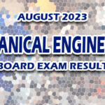 Mechanical Engineering Board Exam Result August 2023