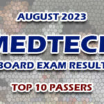 MedTech Board Exam Result August 2023 - TOP 10 PASSERS