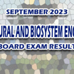 Agricultural and Biosystem Engineering Board Exam Result September 2023
