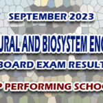 Agricultural and Biosystem Engineering Board Exam Result September 2023 - TOP PERFORMING SCHOOLS