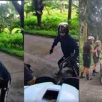 road rage incident between motorist and a group of bikers