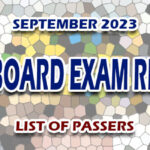 RME Board Exam Result September 2023 - LIST OF PASSERS