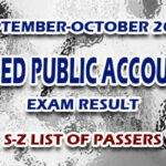 Certified Public Accountant Exam Result September-October 2023 S-Z LIST OF PASSERS
