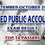 Certified Public Accountant Exam Result September-October 2023 - TOP 10 PASSERS