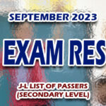 LET Exam Result September 2023 J-L LIST OF PASSERS (SECONDARY)