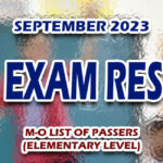 LET Exam Result September 2023 M-O LIST OF PASSERS (ELEMENTARY)