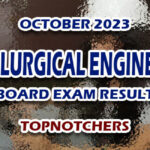 Metallurgical Engineering Board Exam Result October 2023 - TOPNOTCHERS
