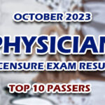 Physician Licensure Exam Result October 2023 - TOP 10 PASSERS