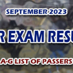 BAR Exam Result September 2023 A-G LIST OF PASSERS