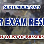 BAR Exam Result September 2023 H-Q LIST OF PASSERS