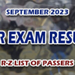 BAR Exam Result September 2023 R-Z LIST OF PASSERS
