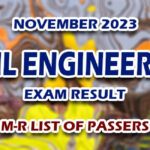 Civil Engineering Board Exam Result November 2023 M-R LIST OF PASSERS