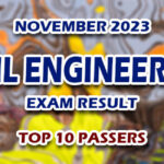 Civil Engineering Board Exam Result November 2023 - TOP 10 PASSERS