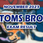 Customs Broker Exam Result November 2023