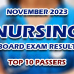 Nursing Board Exam Result November 2023 - TOP 10 PASSERS