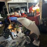 food stalls inside private cemetery