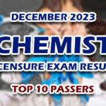 Chemist Licensure Exam Result December 2023 - TOP 10 PASSERS