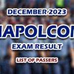 NAPOLCOM Exam Result December 2023 - LIST OF PASSERS