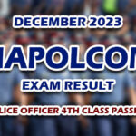 NAPOLCOM Exam Result December 2023 - Police Officer 4th Class Passers