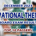 Occupational Therapist Board Exam Result December 2023 - TOP 10 PASSERS