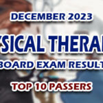 Physical Therapist Board Exam Result December 2023 - TOP 10 PASSERS