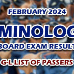 Criminologist Board Exam Result February 2024 - LIST OF PASSERS (G-L)