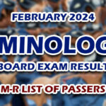 Criminologist Board Exam Result February 2024 - LIST OF PASSERS (M-R)