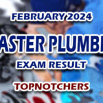 Master Plumber Exam Result February 2024 - TOPNOTCHERS