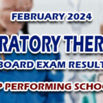 Respiratory Therapist Board Exam Result February 2024 - TOP PERFORMING SCHOOLS
