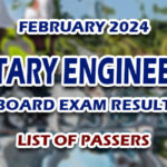 Sanitary Engineering Board Exam Result February 2024 - LIST OF PASSERS